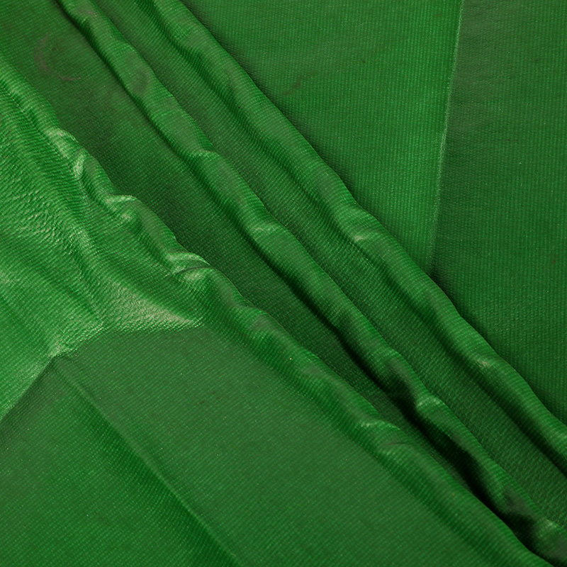 Grass Green/Orange Tarpaulin: Durable Cover for Outdoor Jobs